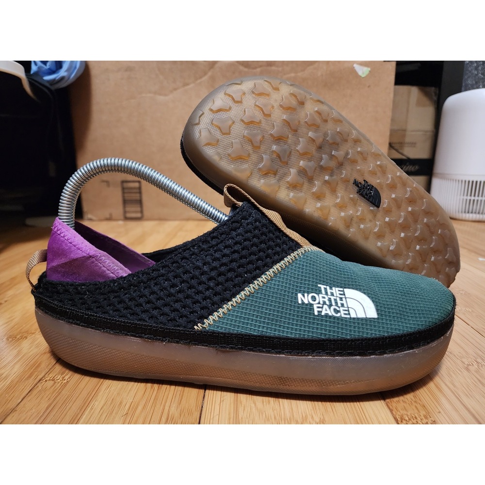 The North Face Base Camp Mule Shoes Mens 6 Green Slip On Slippers NF0A7W4D